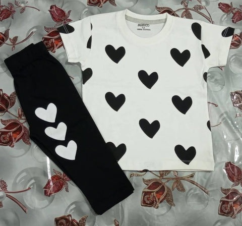 Heart Print Kids Clothes