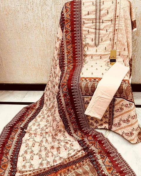 Bin Saeed Lawn 3Pc