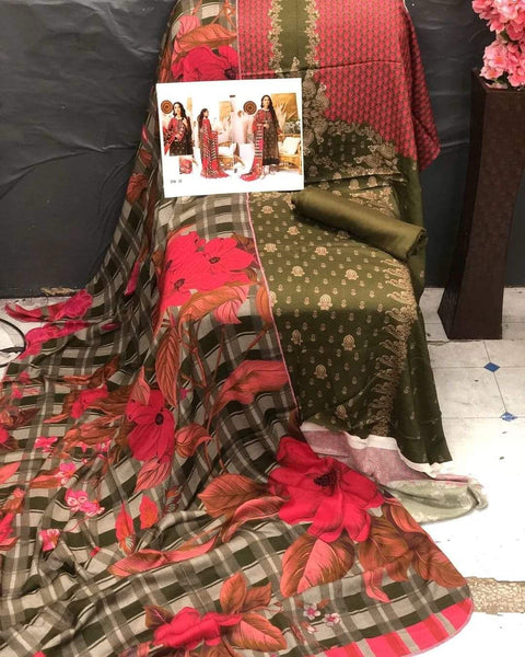 High Quality Printed Lawn 3Pc Suit No. 12