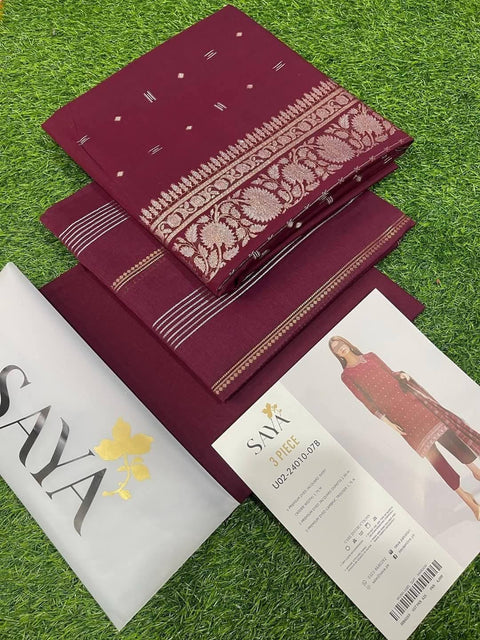 Saya Lawn 3PC Suit No.04