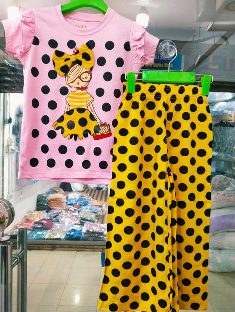 Girl Dot Pattern Kids Clothes