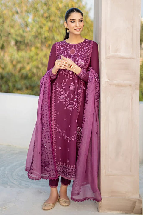 MARIA.B-3PC LAWN PRINTED SHIRT WITH CHIFFON PRINT DUPATTA AND TROUSER-BIC-2511