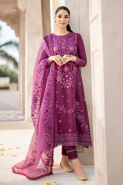 MARIA.B-3PC LAWN PRINTED SHIRT WITH CHIFFON PRINT DUPATTA AND TROUSER-BIC-2511