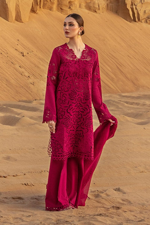 RANG RASIYA-CHIKAN KARI 3PC EMBROIDERED LAWN SHIRT WITH ORGANZA EMBROIDERED DUPATTA AND TROUSER -BIC-2885