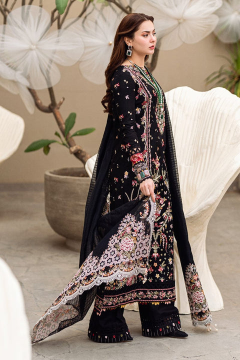 QALAMQAR- 3PC LAWN EMBROIDERED WITH MONARK HEAVY EMBROIDERED READY TO WEAR DUPATTA- BIC-3656