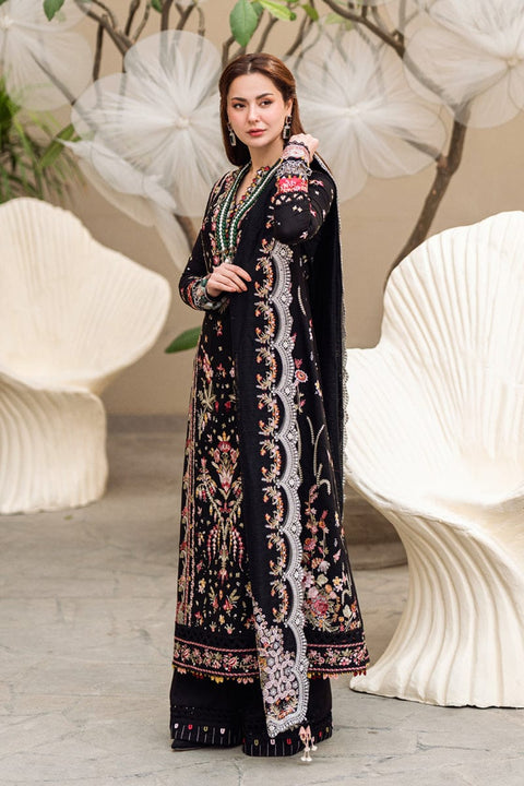 QALAMQAR- 3PC LAWN EMBROIDERED WITH MONARK HEAVY EMBROIDERED READY TO WEAR DUPATTA- BIC-3656