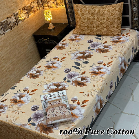 Pure Cotton Single Bedsheet 197