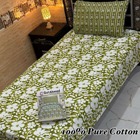 Pure Cotton Single Bedsheet 202