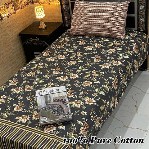 Pure Cotton Single Bedsheet 208