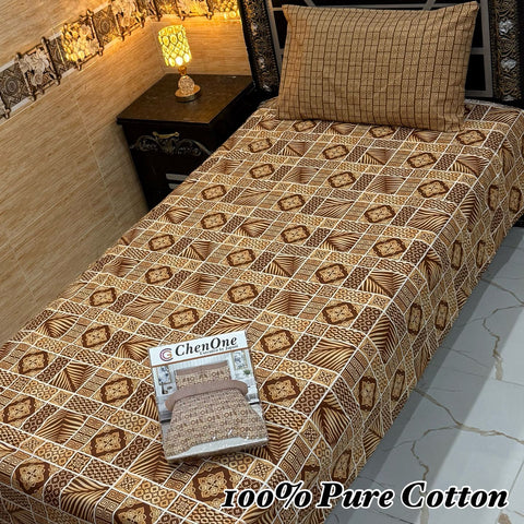 Pure Cotton Single Bedsheet 213