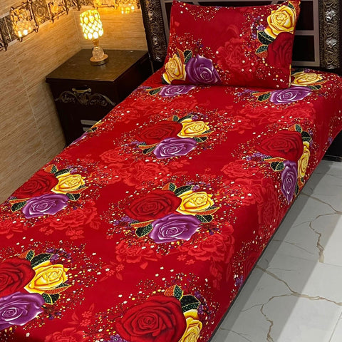 Pure Cotton Single Bedsheet 225