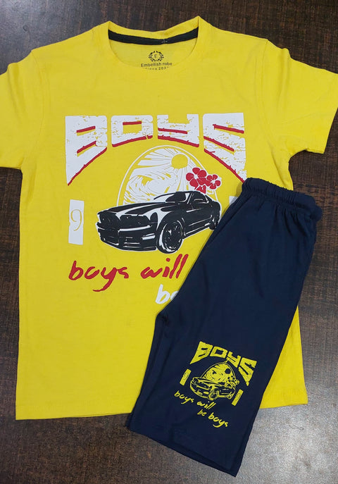 Boys on Track Yellow Kids Clothes