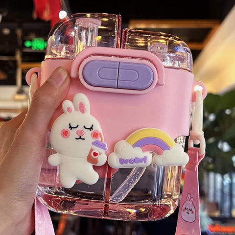 Dual Drink Water Bottles with Straw DW-5
