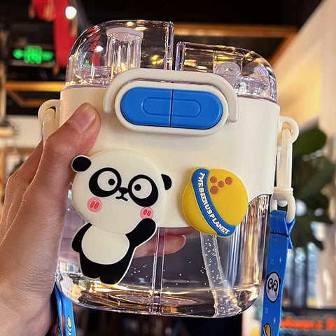 Dual Drink Water Bottles with Straw DW-7