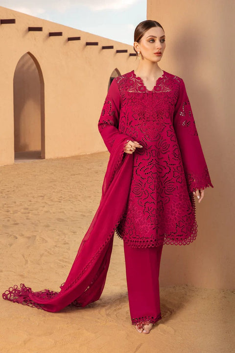 RANG RASIYA-CHIKAN KARI 3PC EMBROIDERED LAWN SHIRT WITH ORGANZA EMBROIDERED DUPATTA AND TROUSER -BIC-2885