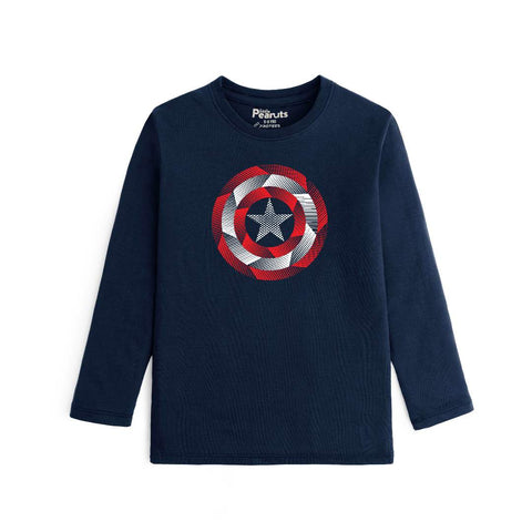 COTTON - CAPTAIN AMERICA SHIELD FULL SLEEVES
