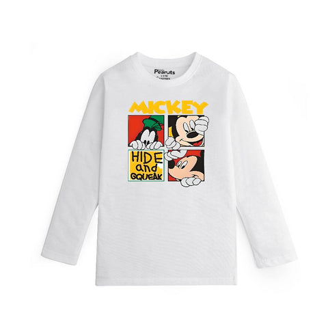 COTTON - MICKEY HIDE AND GQUEAK FULL SLEEVES