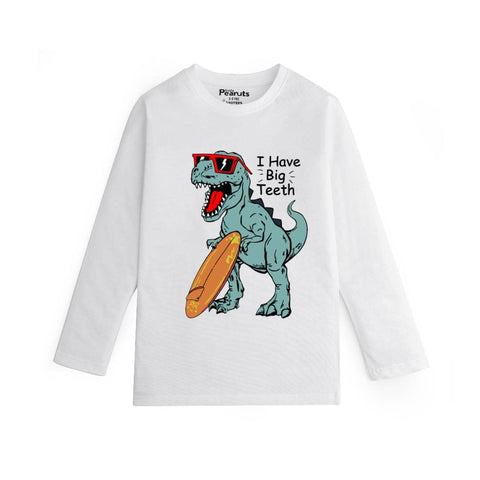 COTTON - DINOSAUR BIG TEETH FULL SLEEVES